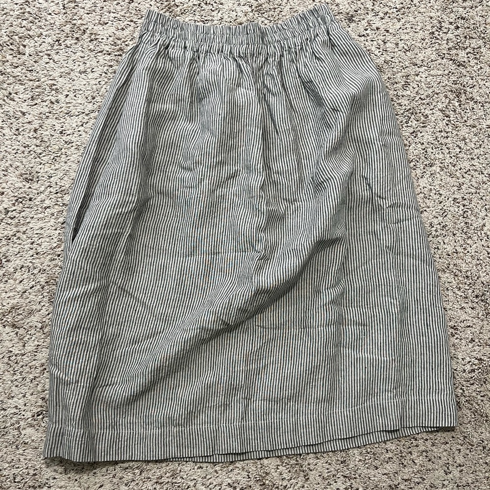 NotPERFECTLinen Sion natural stripes skirt
